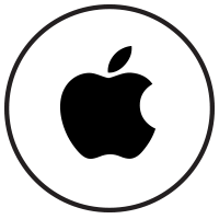 Apple logo icon.