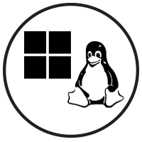 Windows and Linux Logos Icon